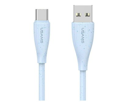 Kabel USAMS Kabel Green Series SJ714 18W 3A USB-A do USB-C 1m niebieski